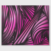 Abstrakte rosa wirbelnde Linien Geschenkpapier (Flach)