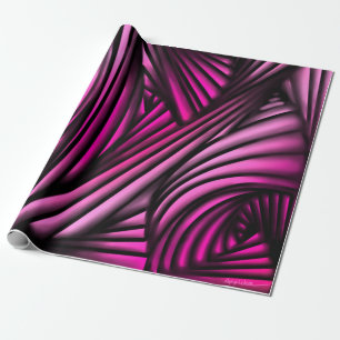 Abstrakte rosa wirbelnde Linien Geschenkpapier
