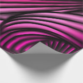 Abstrakte rosa wirbelnde Linien Geschenkpapier (Ecke)