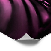 Abstrakte rosa wirbelnde Linien Poster (Ecke)