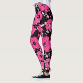 Abstrakte, rosafarbene, bläserne Farbe Leggings (Links)