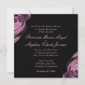 Abstrakte Rose 2 Einladungen zur Hochzeit (Vorderseite)