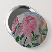 Abstrakte Rose Abzeichen Button (Vorne & Hinten)