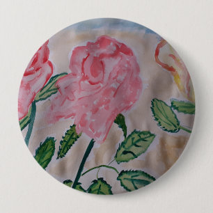 Abstrakte Rose Abzeichen Button