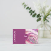 Abstrakte Rose Alkoholische Tinte und Silber Visitenkarte (Stehend Vorderseite)