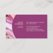 Abstrakte Rose Alkoholische Tinte und Silber Visitenkarte (Rückseite)