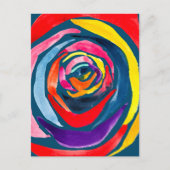 Abstrakte Rose Aquarellkunst Pop Postkarte (Vorderseite)