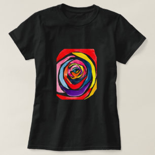 Abstrakte Rose Aquarellkunst Pop T-Shirt