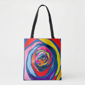 Abstrakte Rose Aquarellkunst Pop Tasche (Vorderseite)