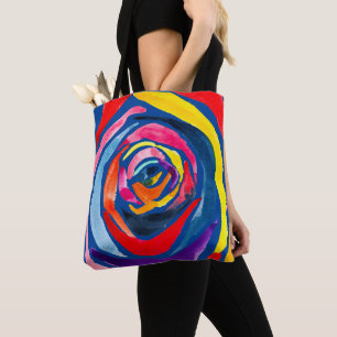 Abstrakte Rose Aquarellkunst Pop Tasche