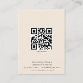 Abstrakte Rose Artisan Earring Display Card Telefonnummerkarte (Rückseite)