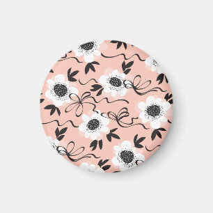 Abstrakte Rose, blassfarbene Farben, Vintages Must Magnet