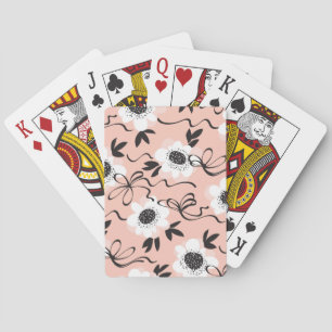 Abstrakte Rose, blassfarbene Farben, Vintages Must Spielkarten