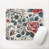Abstrakte Rose Blume blühend Design. Muster mit Mousepad (Mit Mouse)