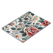 Abstrakte Rose Blume blühend Design. Muster mit Notizblock (Linke Seite)