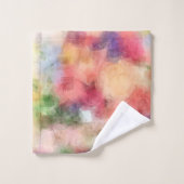 Abstrakte Rose Blume Moderne Florenz Badhandtuch Set (Waschlappen)