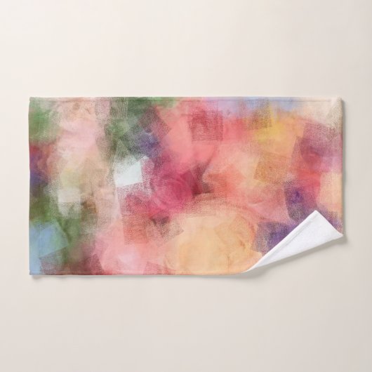 Abstrakte Rose Blume Moderne Florenz Badhandtuch Set (Handtuch)