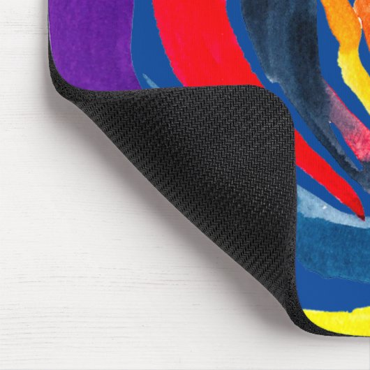 Abstrakte Rose Blume Pop Kunst Mousepad (Ecke)