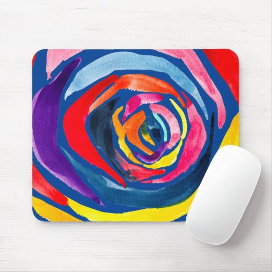 Abstrakte Rose Blume Pop Kunst Mousepad (Mit Mouse)