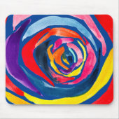 Abstrakte Rose Blume Pop Kunst Mousepad (Vorne)