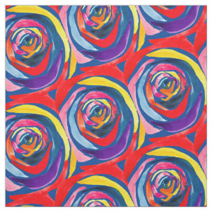 Abstrakte Rose Blume Pop Kunst Stoff
