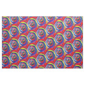 Abstrakte Rose Blume Pop Kunst Stoff (Fat Quarter (45,7 x 55,9 cm))