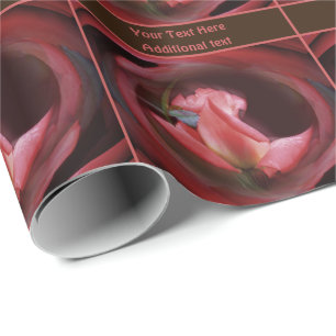 Abstrakte Rose Blumen Vintage Personalisiert Geschenkpapier