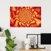 Abstrakte Rose, braun Poster (Heimbüro)