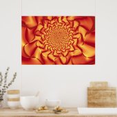 Abstrakte Rose, braun Poster (Küche)