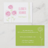 Abstrakte Rose Chubby-Visitenkarte Visitenkarte (Vorne/Hinten)