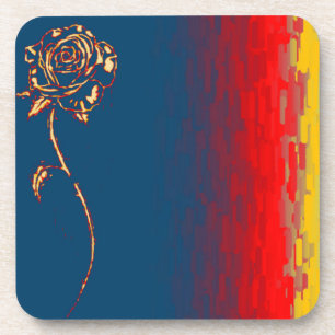 Abstrakte Rose Cork Untersetzer