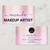 Abstrakte Rose des Lash Care Makeup-Logos Visitenkarte (Vorne/Hinten)