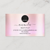 Abstrakte Rose des Lash Care Makeup-Logos Visitenkarte (Rückseite)