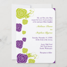 Abstrakte Rose - Einladung