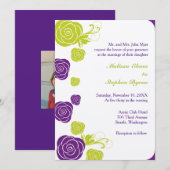 Abstrakte Rose - Einladung (Vorne/Hinten)