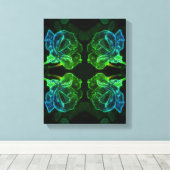 Abstrakte Rose Fantasy Blume Leinwanddruck (Insitu (Holzboden))