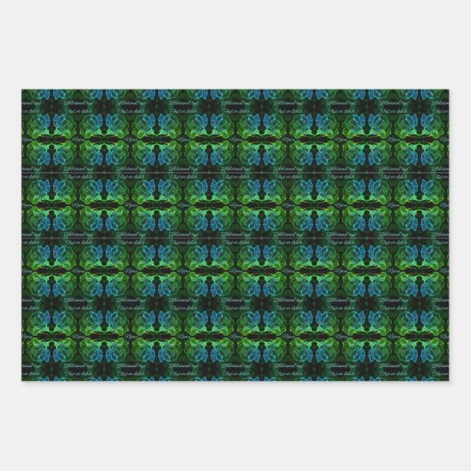 Abstrakte Rose Fantasy Blume Personalisiert Geschenkpapier Set (Vorderseite 3)