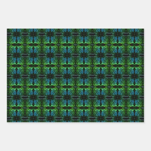 Abstrakte Rose Fantasy Blume Personalisiert Geschenkpapier Set (Vorderseite)