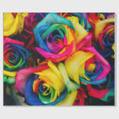 Abstrakte Rose Garten Elegante Geschenkpapier (Flach)