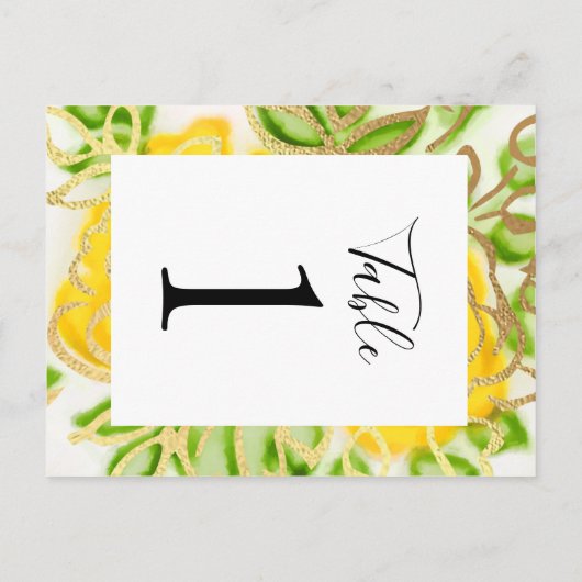 Abstrakte Rose gelb Postkarte (Rückseite)