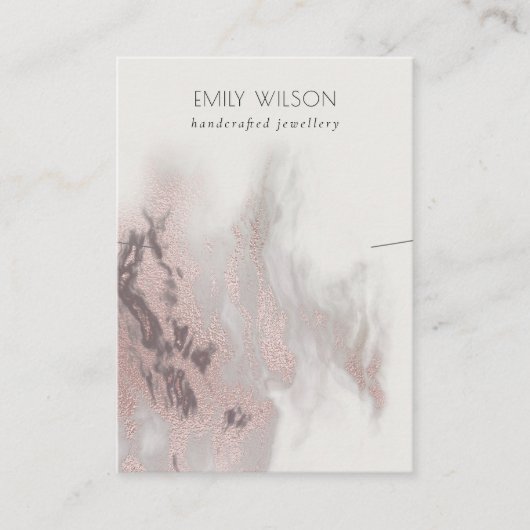 Abstrakte Rose Gold Agate Necklace Band Display Visitenkarte (Vorderseite)