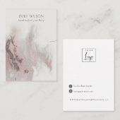 Abstrakte Rose Gold Agate Necklace Band Display Visitenkarte (Vorne/Hinten)