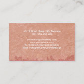 Abstrakte Rose Gold Cells Visitenkarte (Rückseite)