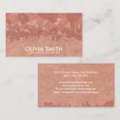 Abstrakte Rose Gold Cells Visitenkarte (Vorne/Hinten)