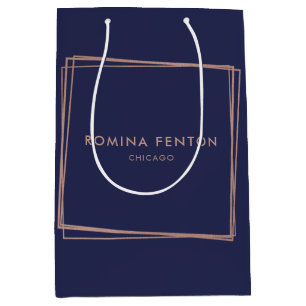 Abstrakte Rose Gold Fohlen Rahmen Moderne Beruflic Mittlere Geschenktüte