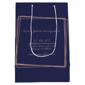 Abstrakte Rose Gold Fohlen Rahmen Moderne Beruflic Mittlere Geschenktüte (Rückseite)