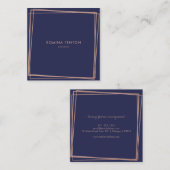 Abstrakte Rose Gold Fohlen Rahmen Moderne Beruflic Quadratische Visitenkarte (Vorne/Hinten)