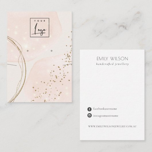 Abstrakte Rose Gold-Fußball-Sammelwerbung Visitenkarte (Vorne/Hinten)