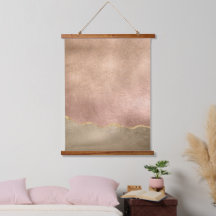 Abstrakte Rose Gold Iridescent Brushed Metal Effec