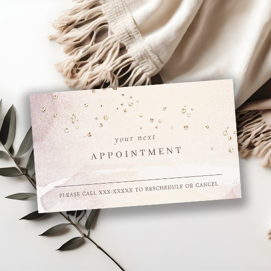 Abstrakte Rose Gold Lila Aquarellbilder Visitenkarte